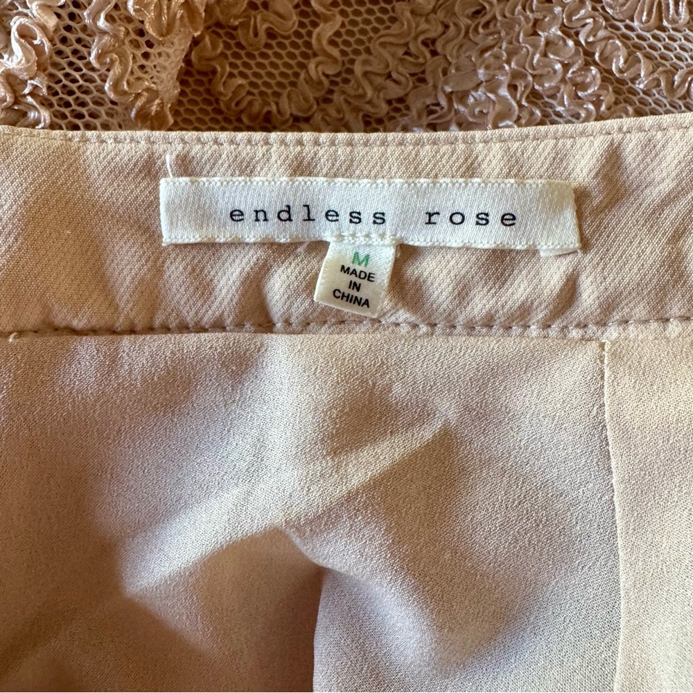 endless rose blush toned soutache embroidered skirt M - Picture 7 of 12